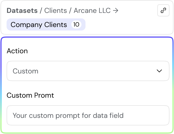 Screenshot of AI handler configuration interface